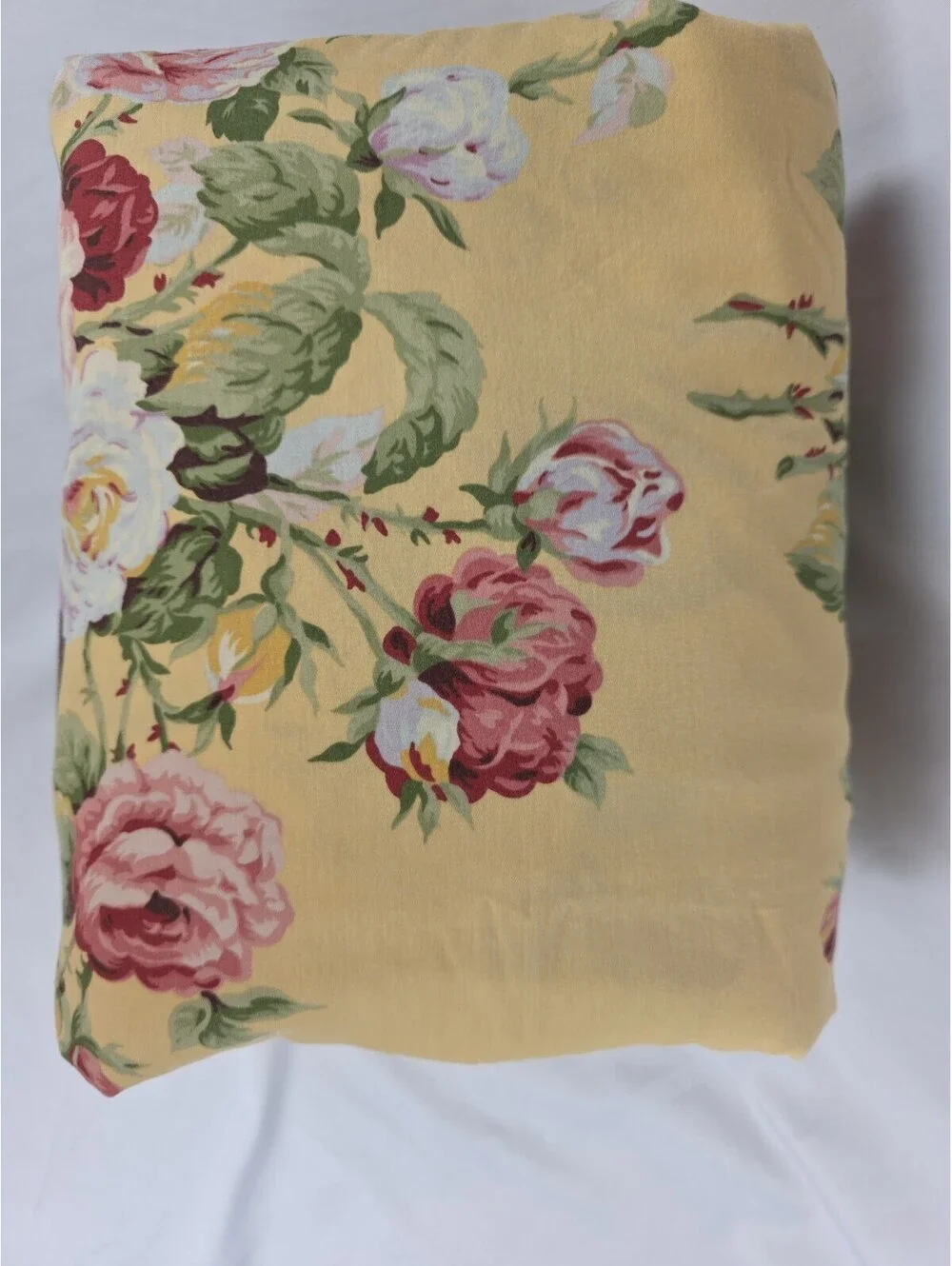 Ralph Lauren Kathleen Queen Flat Sheets Yellow Floral Blue Tag Set Of 2